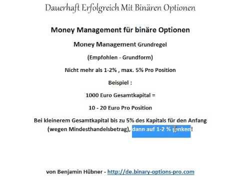 Binäre Optionen Grundlagen - Das Richtige Money Management